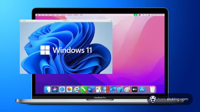 Windows 11 running on a MacBook Pro