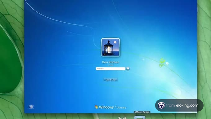 Windows 7 login screen for Don Kitchen