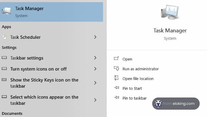 Windows Task Manager settings interface