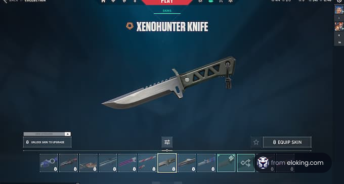 Xenohunter knife in video game interface